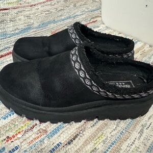 Black Skechers Shindigs Chunky Clogs
